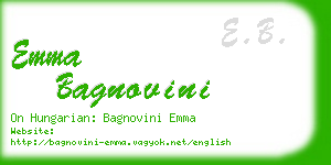 emma bagnovini business card